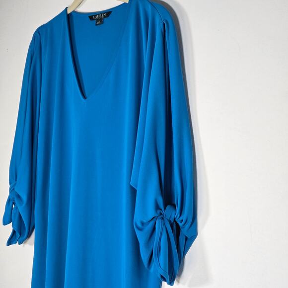 Blue Ralph Lauren V Neck Dress Size M - Picture 5 of 7